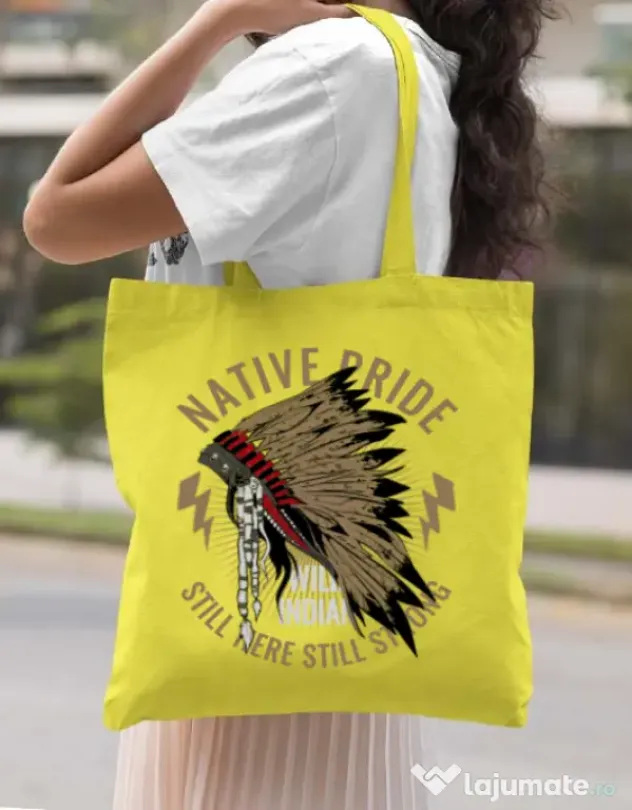 Sacosa din panza Native pride Galben