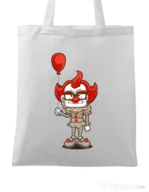 Sacosa din panza NICE CLOWN Alb