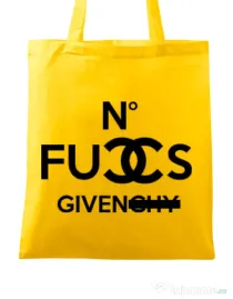 Sacosa din panza No fucks given Galben