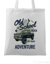 Sacosa din panza Off-road truck Alb