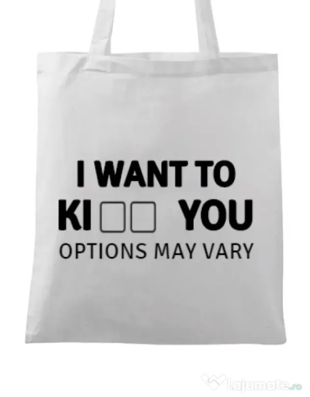 Sacosa din panza Options may vary Alb