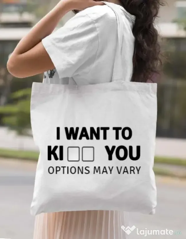Sacosa din panza Options may vary Alb