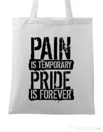 Sacosa din panza Pain and pride Alb