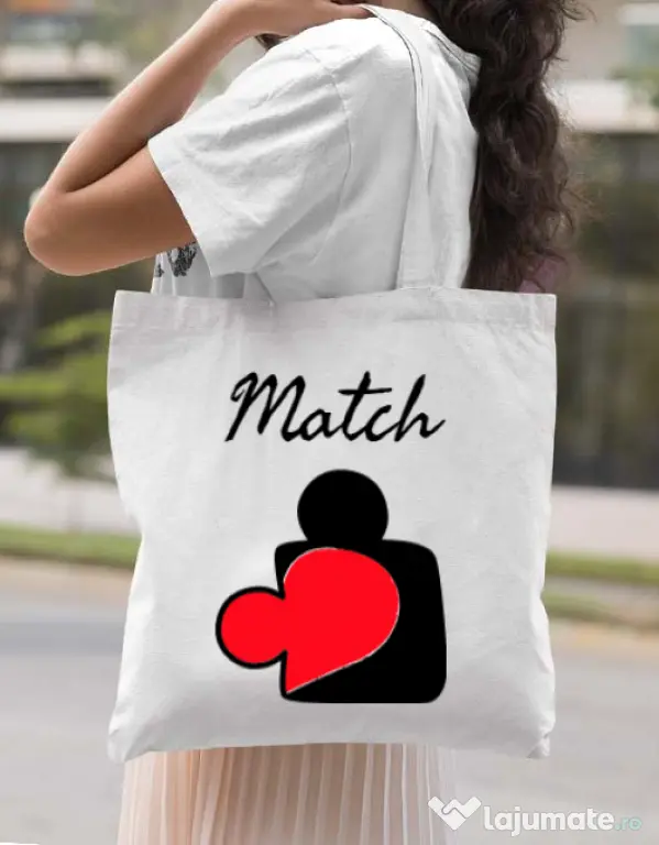 Sacosa din panza Perfect match Alb