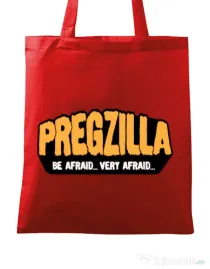 Sacosa din panza Pregzilla Rosu