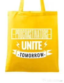 Sacosa din panza Procrastinators Galben