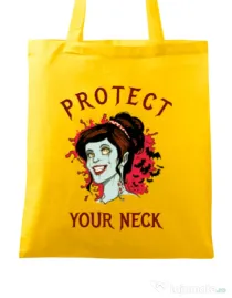Sacosa din panza Protect your neck Galben