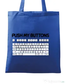 Sacosa din panza Push my buttons Albastru regal