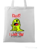 Sacosa din panza Rawr Alb