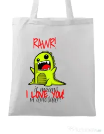 Sacosa din panza Rawr Alb
