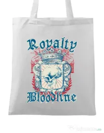 Sacosa din panza Royalty bloodline Alb