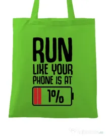 Sacosa din panza Run Verde mar