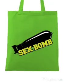 Sacosa din panza Sex bomb Verde mar
