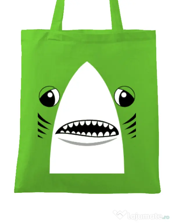 Sacosa din panza Shark suit Verde mar