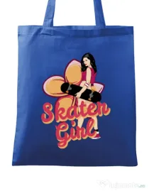 Sacosa din panza Skater Girl Albastru regal
