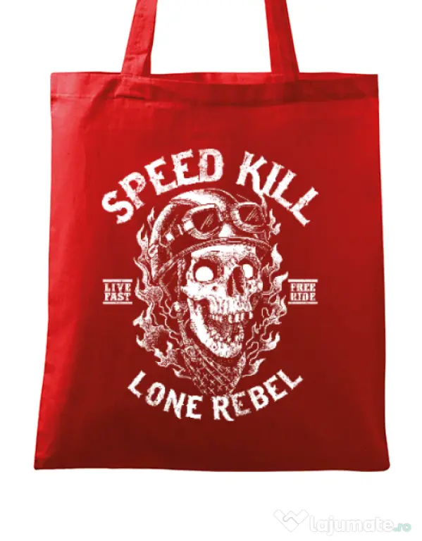 Sacosa din panza Speed kill Rosu