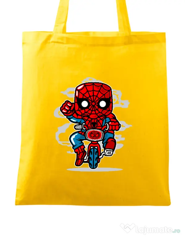 Sacosa din panza Spidey Minibike Galben
