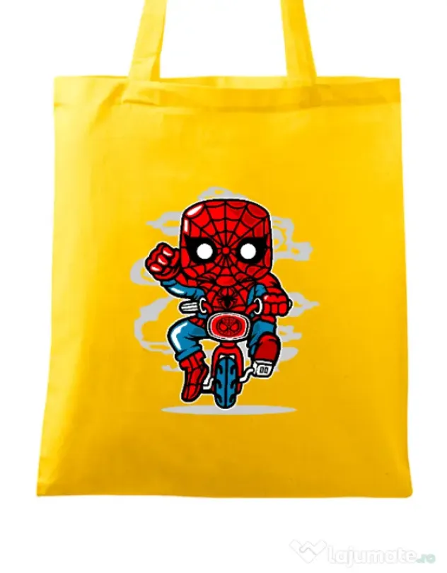 Sacosa din panza Spidey Minibike Galben