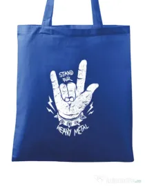 Sacosa din panza Stand for heavy metal Albastru regal