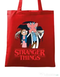 Sacosa din panza Stranger Ricks Rosu