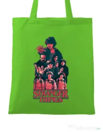 Sacosa din panza Stranger team Verde mar