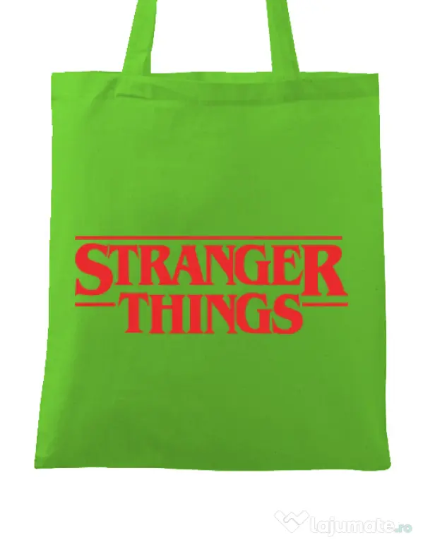 Sacosa din panza Stranger things Verde mar