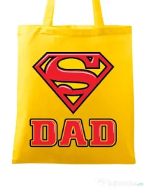 Sacosa din panza Super Dad Galben