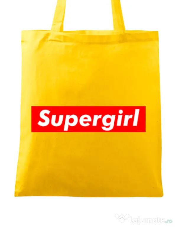 Sacosa din panza Supergirl Galben