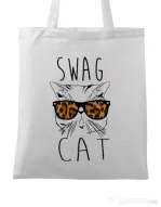 Sacosa din panza Swag cat Alb