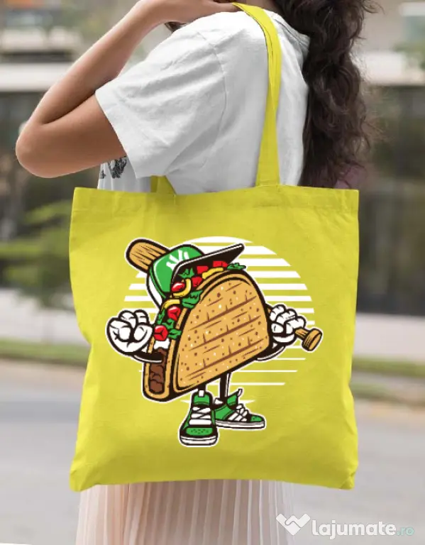 Sacosa din panza Taco Galben