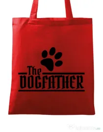 Sacosa din panza The dogfather Rosu