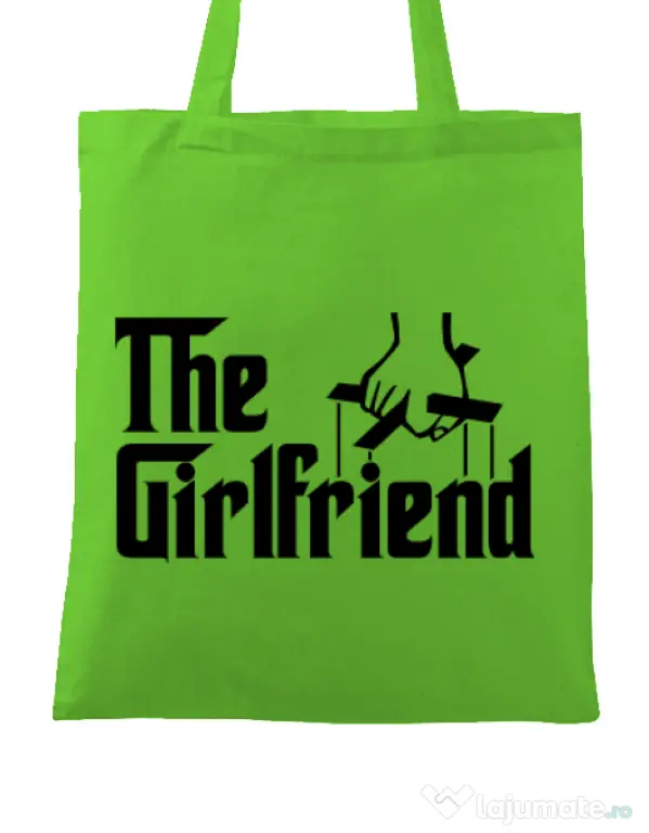 Sacosa din panza The girlfriend Verde mar