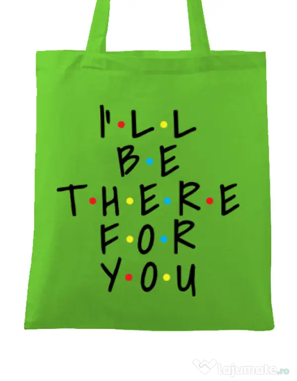 Sacosa din panza There for you Verde mar