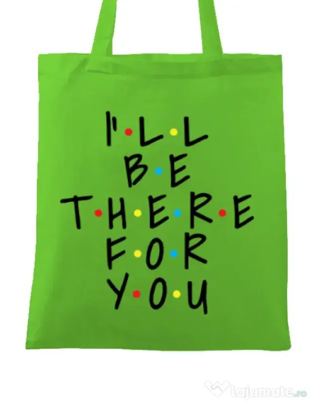 Sacosa din panza There for you Verde mar