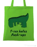 Sacosa din panza T-rex push-ups Verde mar