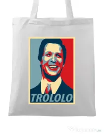 Sacosa din panza Trololo Alb