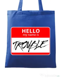 Sacosa din panza Trouble Albastru regal