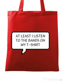 Sacosa din panza T-shirt band Rosu
