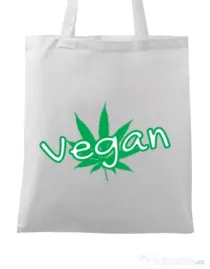Sacosa din panza Vegan Alb