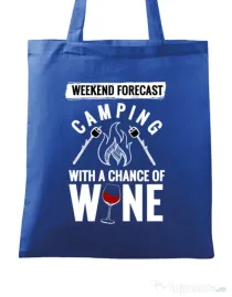 Sacosa din panza Weekend forecast Albastru regal