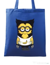 Sacosa din panza Wolve minion Albastru regal