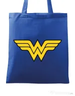 Sacosa din panza Wonder woman Albastru regal