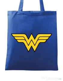 Sacosa din panza Wonder woman Albastru regal