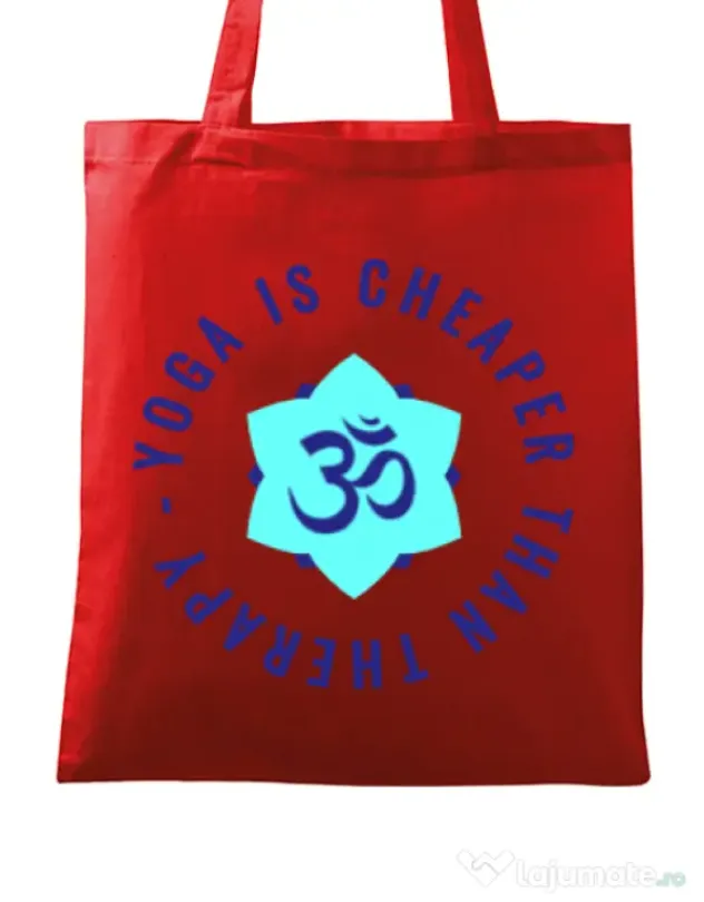 Sacosa din panza Yoga is cheaper Rosu