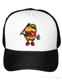 Sapca personalizata Bastard burger Alb
