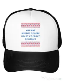 Sapca personalizata Burtos de bere Alb