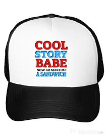 Sapca personalizata Cool story babe Alb