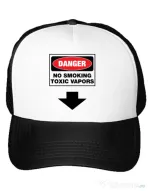 Sapca personalizata Danger No Smoking Alb