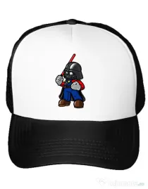 Sapca personalizata Darth plumber Alb