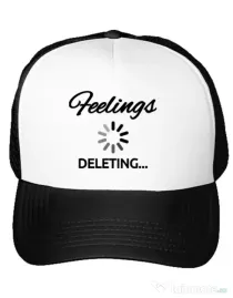Sapca personalizata Deleting feelings Alb